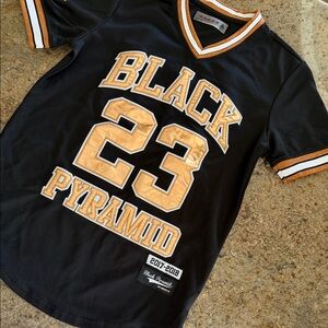 Black Pyramid Black and Gold Sports Tee
